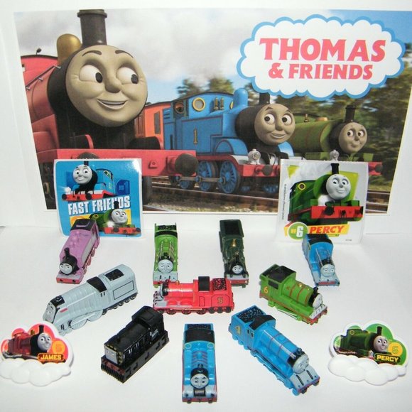 Thomas the Tank Engine Figure Set of 14 Toy Kit with 10 Figures All Plastic Fun - Picture 1 of 7